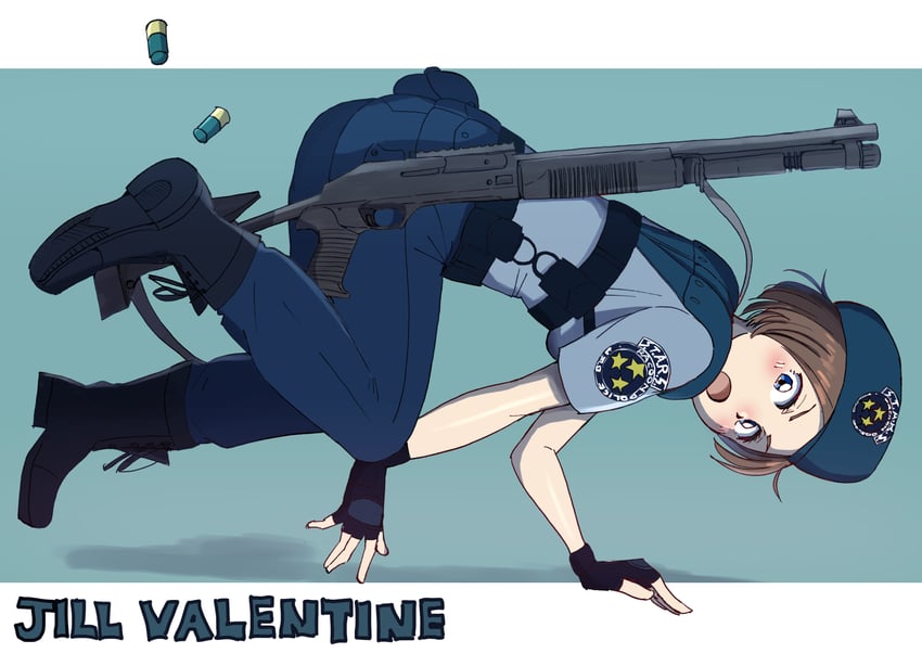jill valentine (resident evil and 1 more) drawn by haldeco