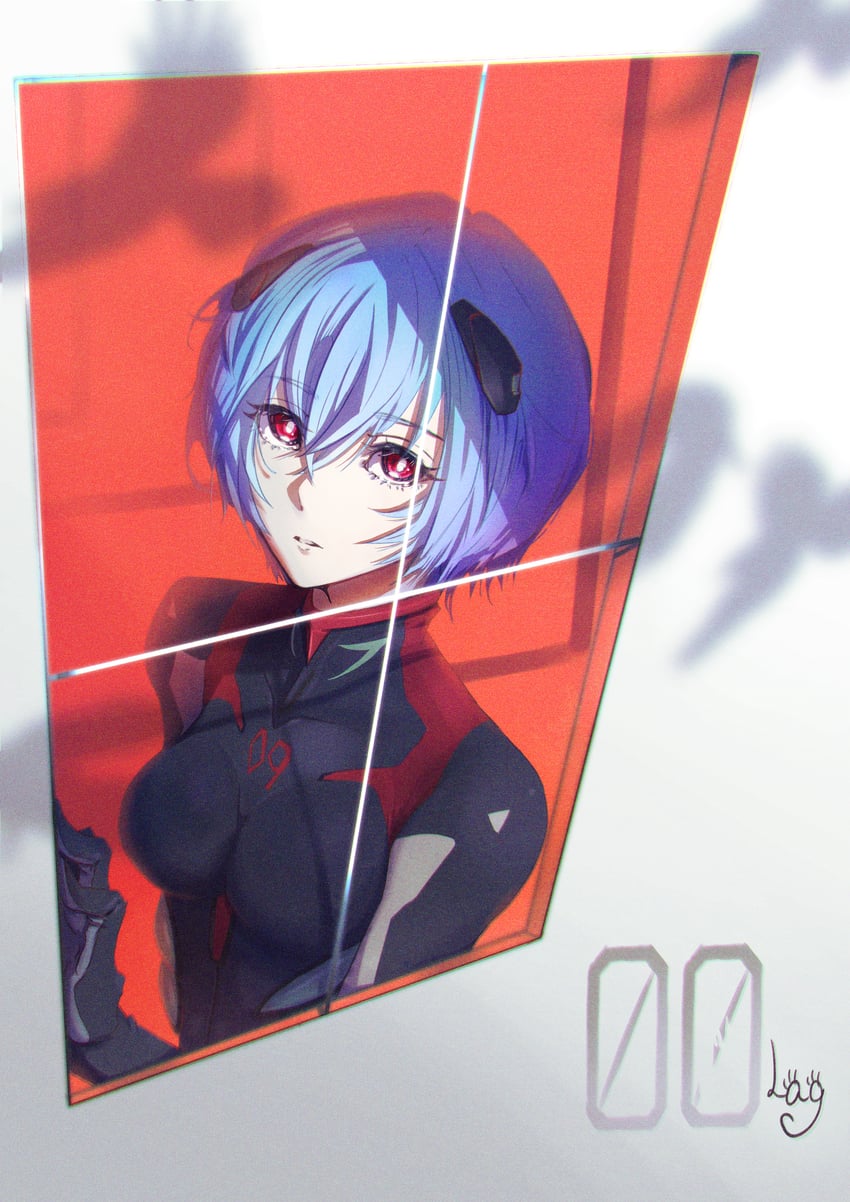 ayanami rei (neon genesis evangelion and 2 more) drawn by lag_(wo76_a)